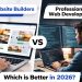 AI website builders vs professional web development comparison for business websites.