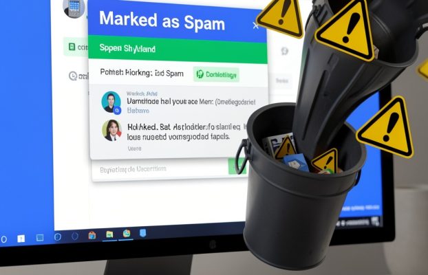 What happens when you mark an email as spam?