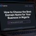 domain name for your business in Nigeria 2026